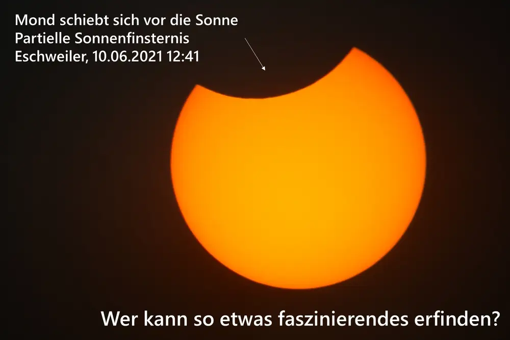 Partielle Sonnenfinsternis im Jahr 2021 von Deutschland aus